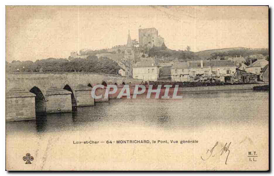 Montrichard, die Brücke — Allgemeiner Blick — M.T. (Verlag) Nr. 64