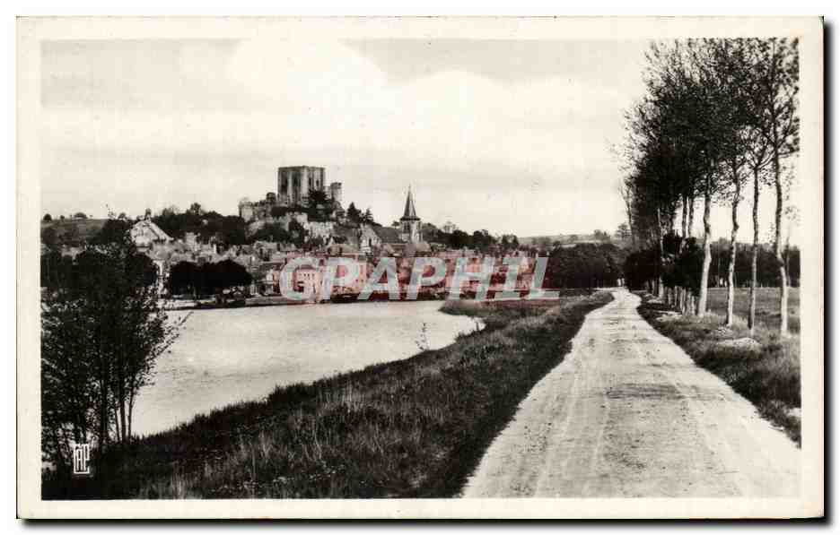 Ville-sur-Veyle — vue panoramique avec église et château — Graphphil