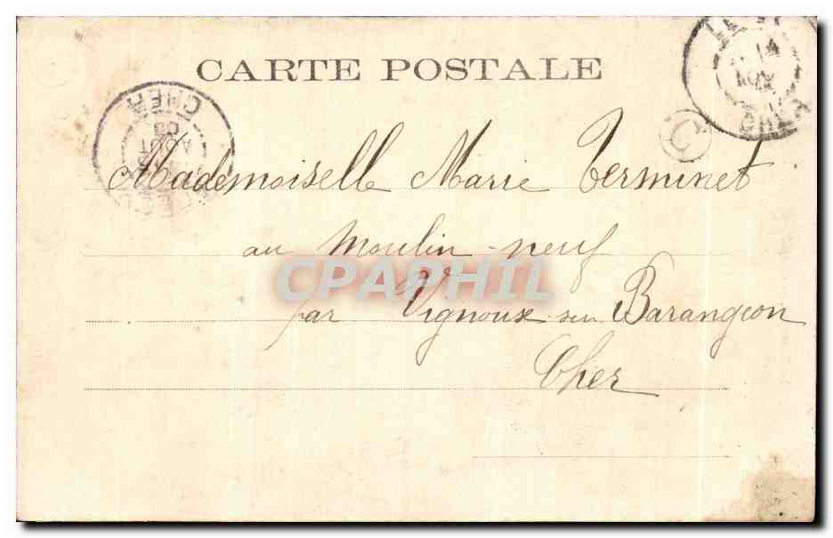 CPA Bourges Chapelle de Marte Imnaculee — Rückseite
