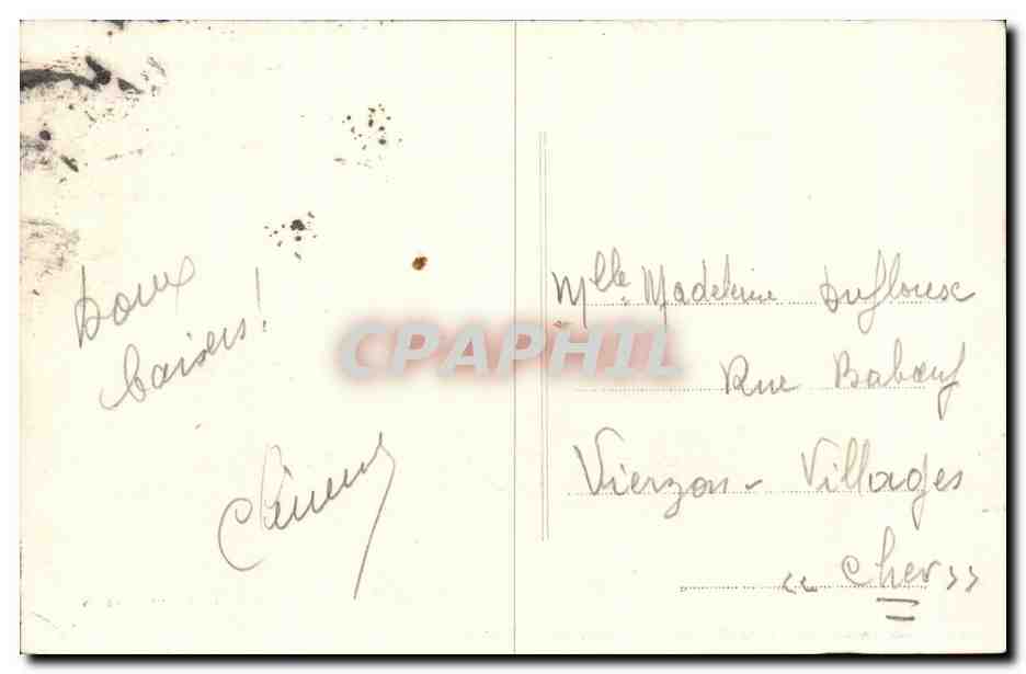 CPA Saint Amand Montrond Parc de Montrond — Verso