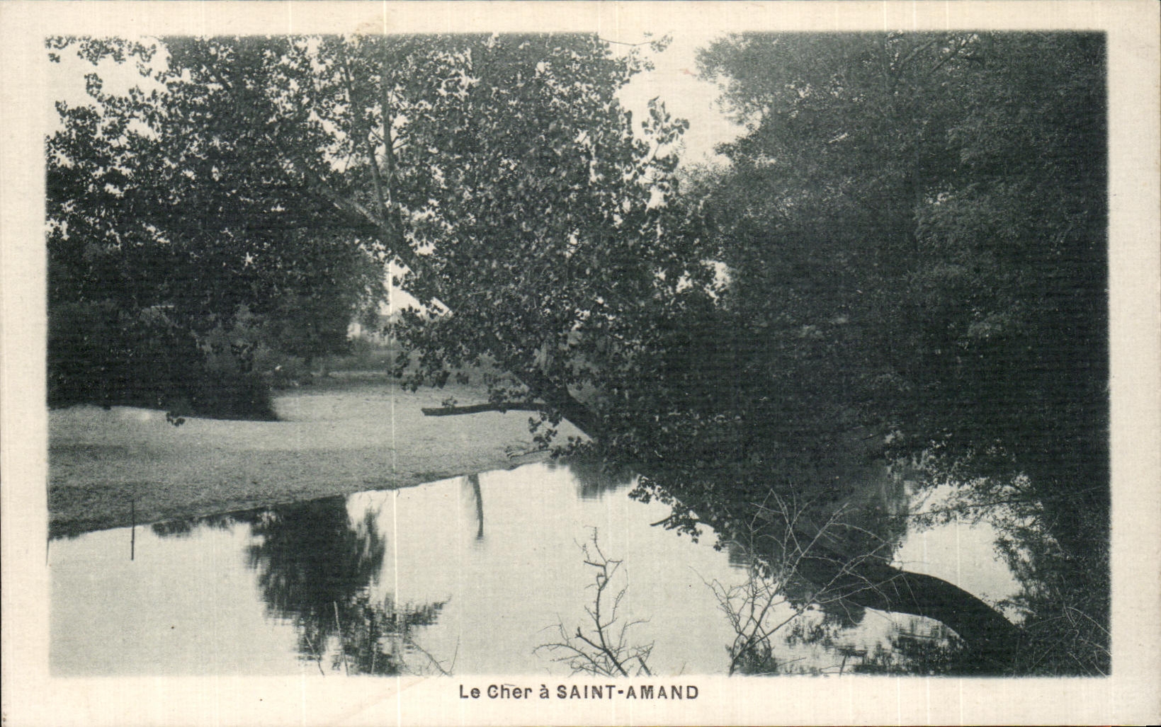 Le Cher à SAINT-AMAND — vue du fleuve entouré d'arbres — éditeur non identifié