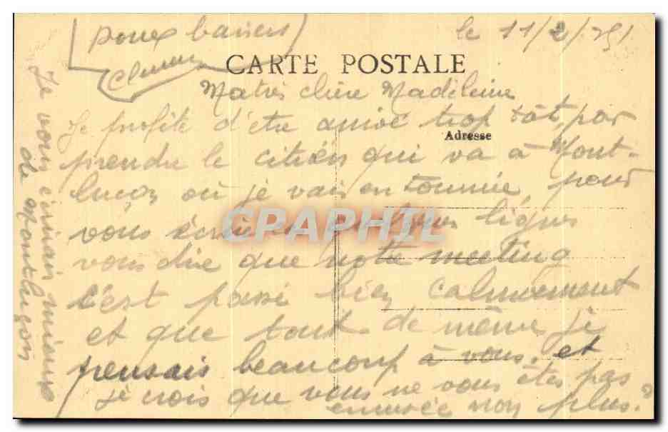 CPA Saint Amand Montrond Le Pont du Chaer — Verso