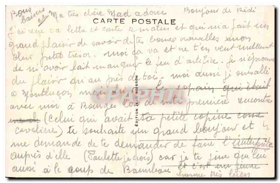 CPA Saint Amand Montrond Mont Rond — Verso