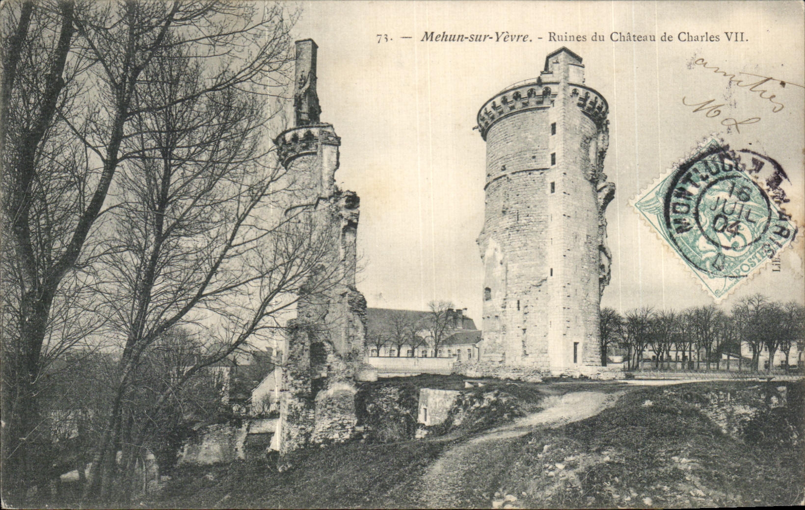 Mehun-sur-Yèvre — Ruinas del Castillo de Carlos VII — N° 73, editor Nock
