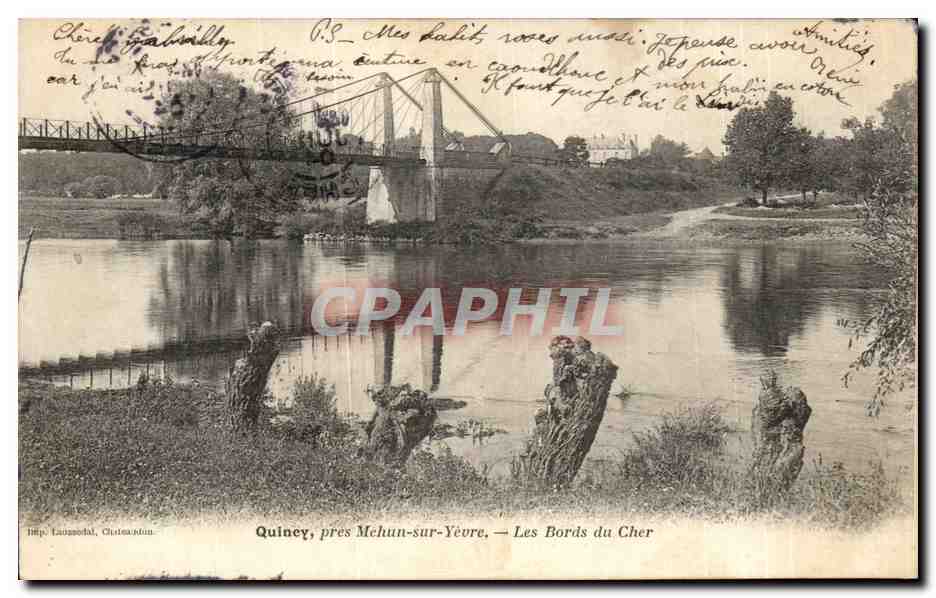 Quiney, nahe Mehun-sur-Yèvre — Die Ufer des Cher — Imp. Launacdal, Châteaudun