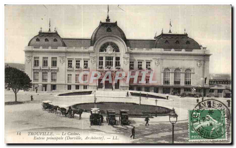 TROUVILLE — Le Casino. Entrée principale (Durville, Architecte) — LL.