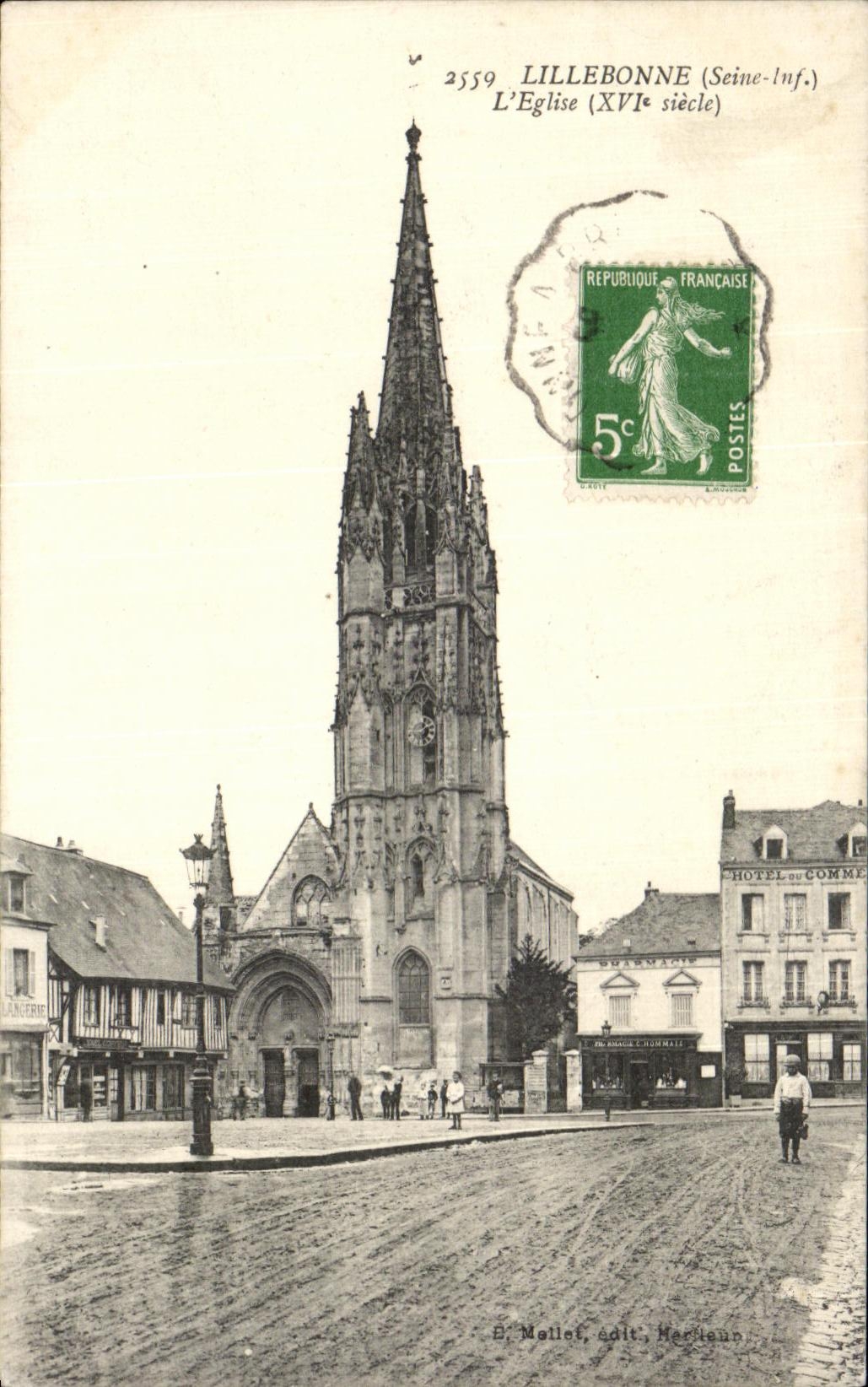 CPA Lillebonne L Eglise