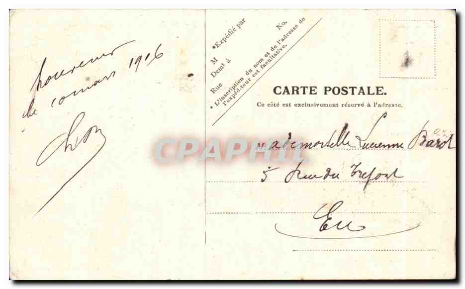 CPA Le Treport Quai Francois Ier I Eglise Bateaux — Verso
