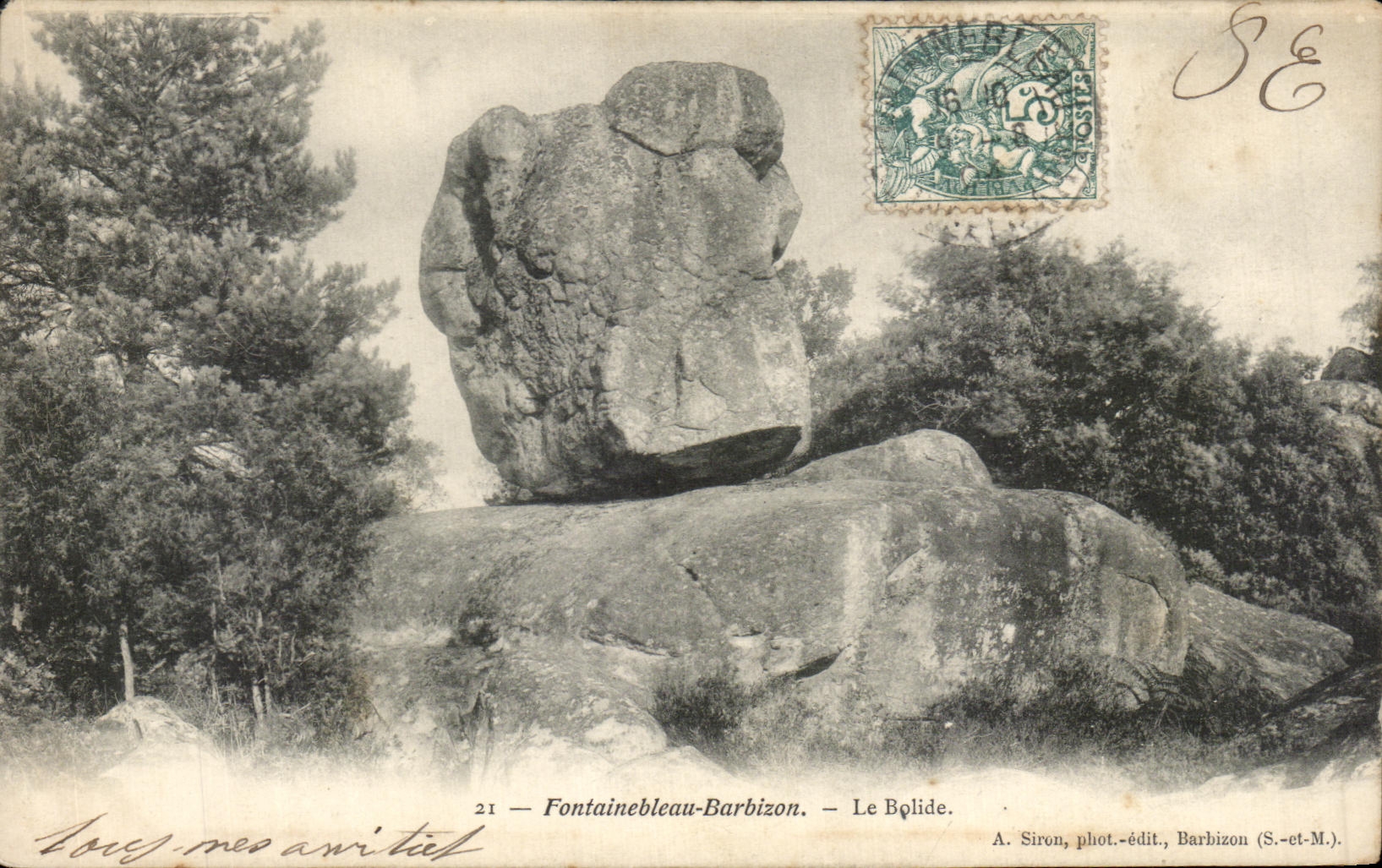 Fontainebleau-Barbizon — Il Bolide — A. Siron, fot.-edit., Barbizon (S.-e-M.)
