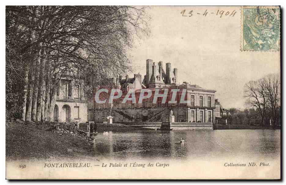 Fontainebleau — El Palacio y el Lago de las Carpes — Colección ND. Fot. n° 193