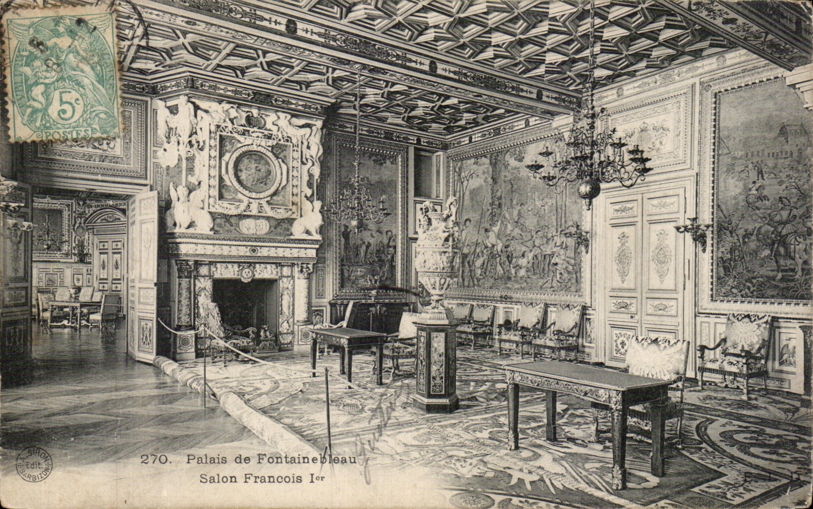 Schloss Fontainebleau — Saal François Ier — Verlag Simon, Nr. 270