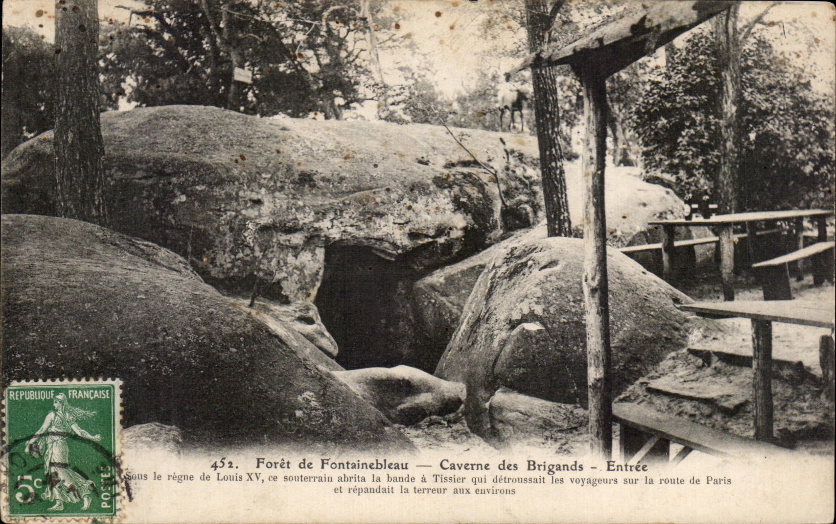 Wald von Fontainebleau — Höhle der Räuber — Eingang