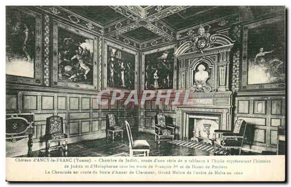 CPA Chateau d Ancy le Franc Chambre de Judith