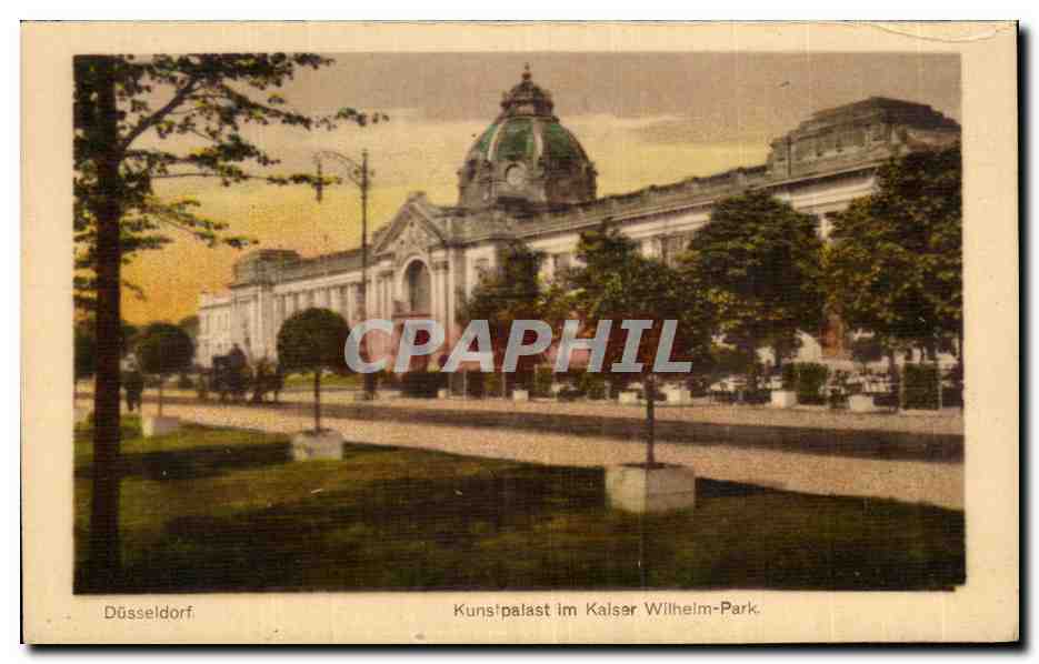 CPA Dusseldorf Kuns Palast im Kaiser Wiheim Park