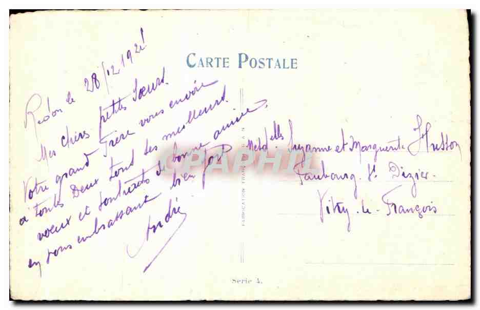 CPA Fantaisie Fleurs Annee — Rückseite