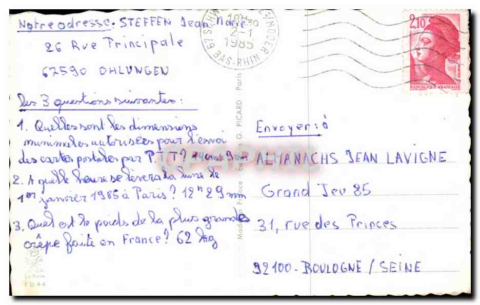 CPA Fantaisie Fleurs Finceref Felicitations — Verso
