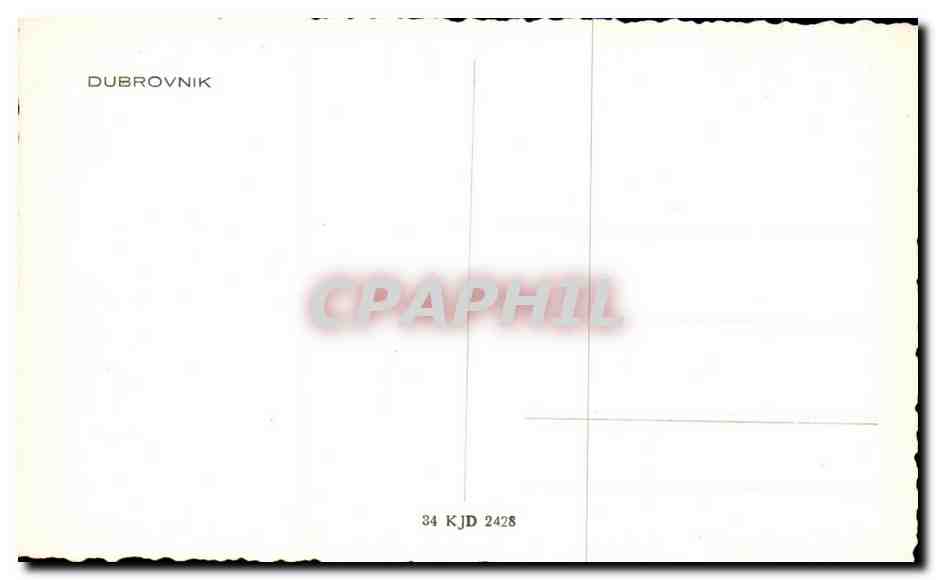 CPA Yougoslavie Yugoslavia Dubrovnik — Rückseite