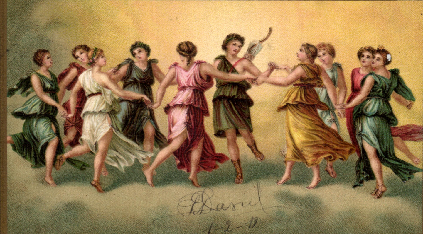 CPA Giullo Romano Musenreigen Femmes Folklore
