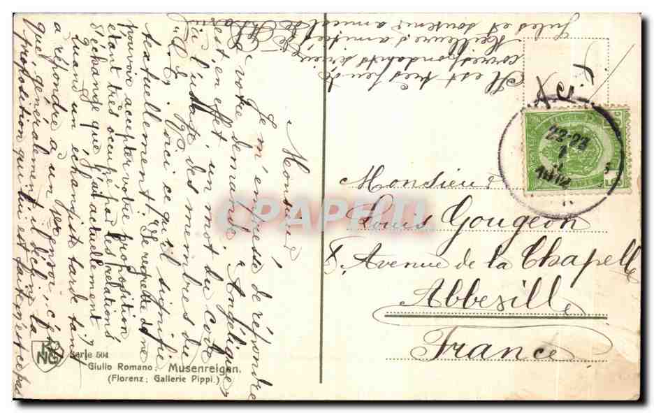 CPA Giullo Romano Musenreigen Femmes Folklore — Verso