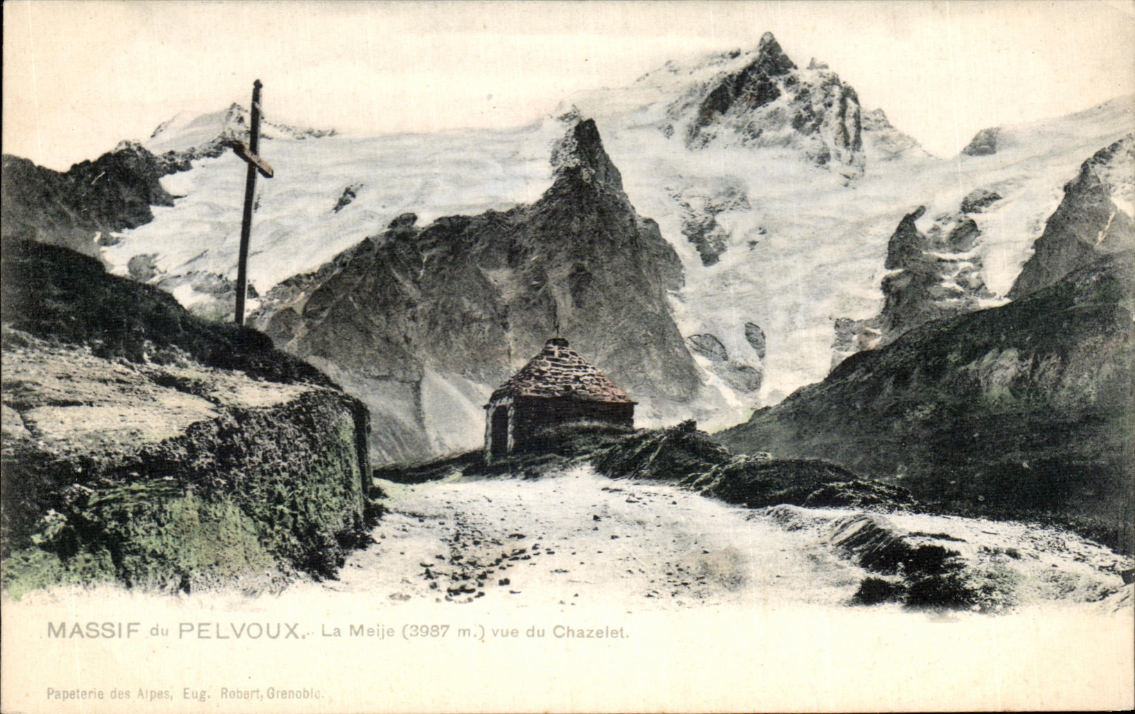 CPA Massif du Pelvoux La Meije Vue du Chazelet