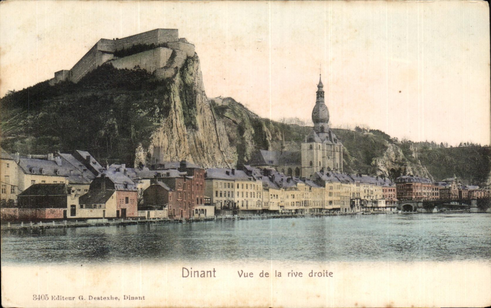 Dinant — Vue de la rive droite — Editeur G. Destexhe, Dinant, n°3405