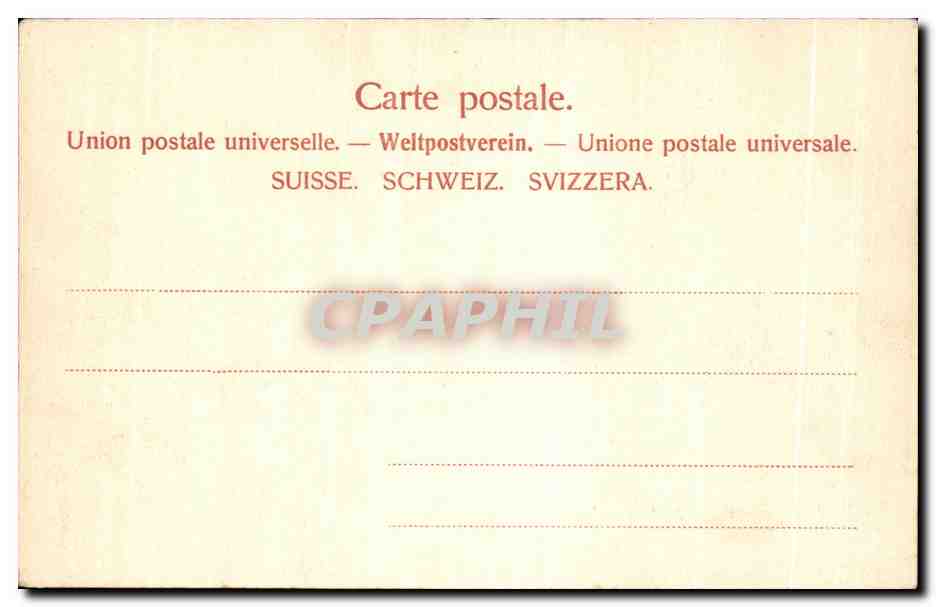 CPA Geneve eaux Vives et le Salere Suisse — Rückseite