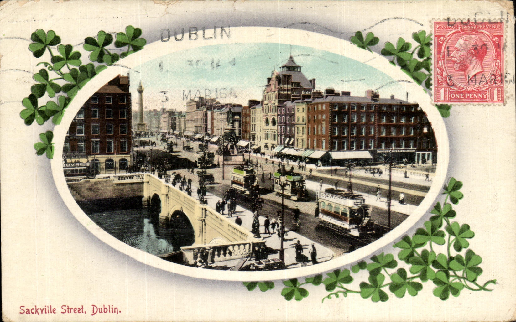 CPA Sackvlile Street Dublin irlande ireland 