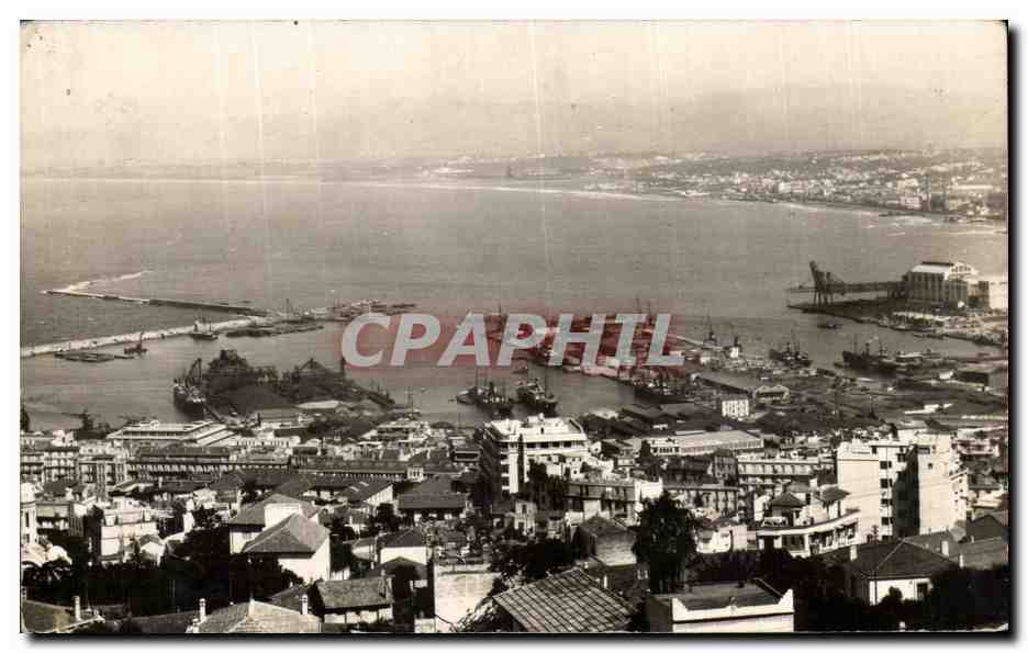 CPA alger L Entree du Port de L Agha et la Baie d Alger