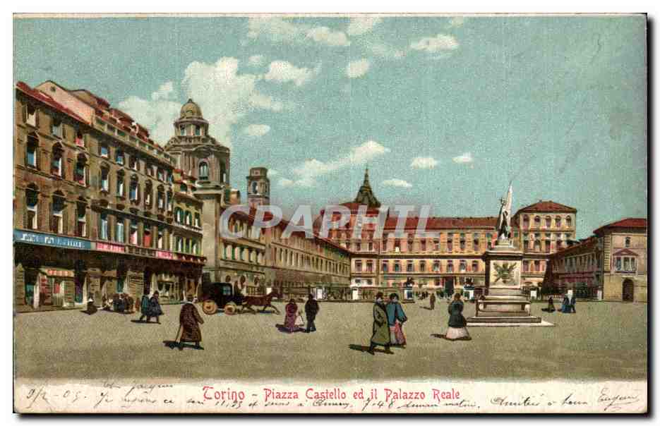 CPA Torino Piazza Castello ed il Palazzo Reale