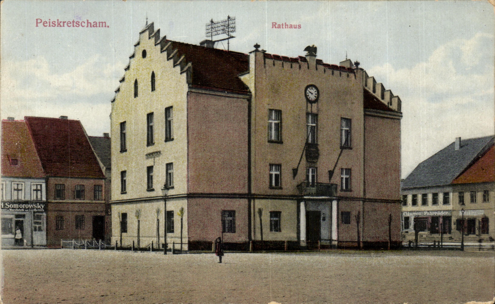 CPA Peiskretscham Rathaus Poland Polska Pologne 