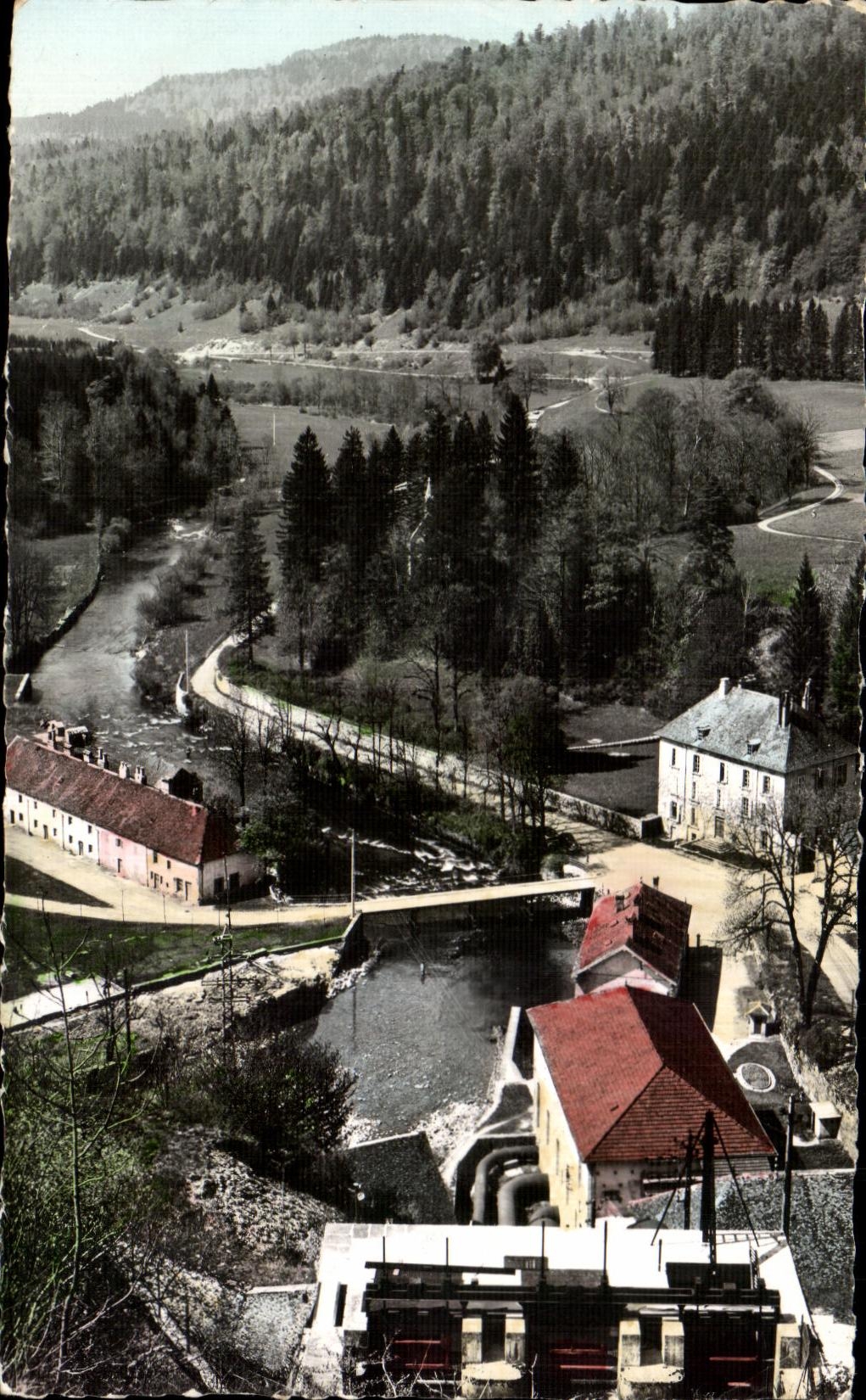 CPA Jura Pittoresque Bourg de Sirod Pont sur l Ain apres la Cascade