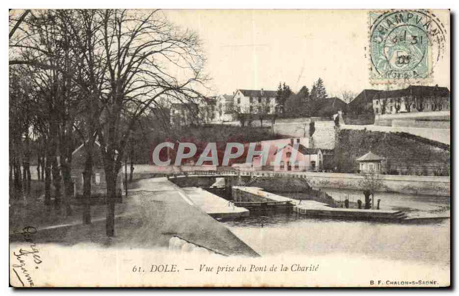 CPA Dole Vue prise du Pont de la Charite