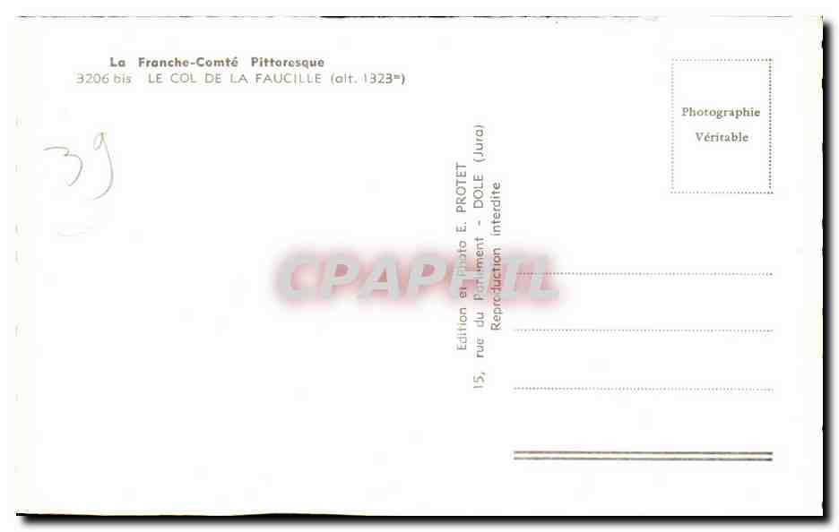 Le Col de la Faucille — Vue des bâtiments du restaurant et du bar tea-room — Édition E. Protet, Dole — Reverso