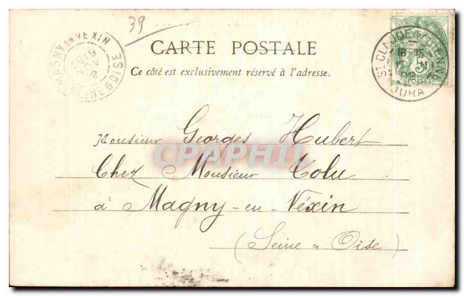 CPA St Claude Le Viaduc et Les Usines de sous le Pre — Rückseite
