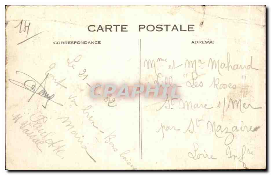 Vintage Postcard Deauville (The Flowering Beach) The New Station — Back