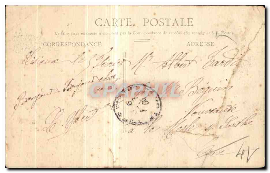 CPA Lisieux Rue aux Fevres Une des plus aneiennes de Lisieux  — Verso