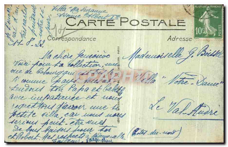 Cabourg — Panorama et les Jardins — L.I. — Rückseite