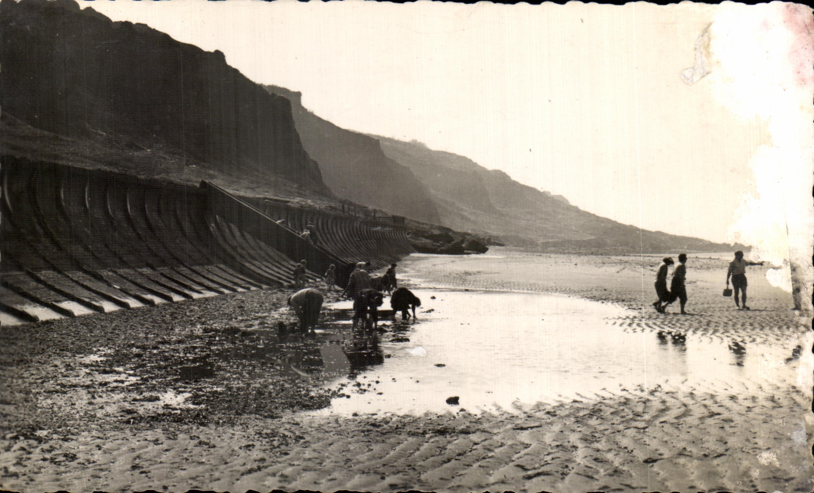 Antike Ansichtskarte Villers sur Mer Die Klippen