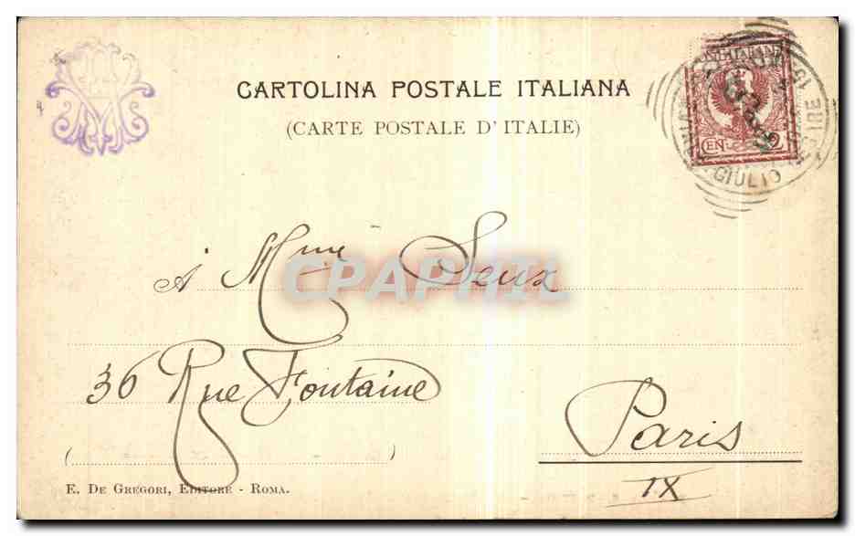 CPA Piazza S Pietro Benedizone Papale Prima Del  — Rückseite