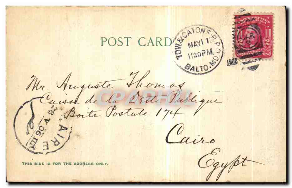 CPA Washington Monument The Washington John Eager Howard Statue The Stafford Washington Place Baltimore  — Back