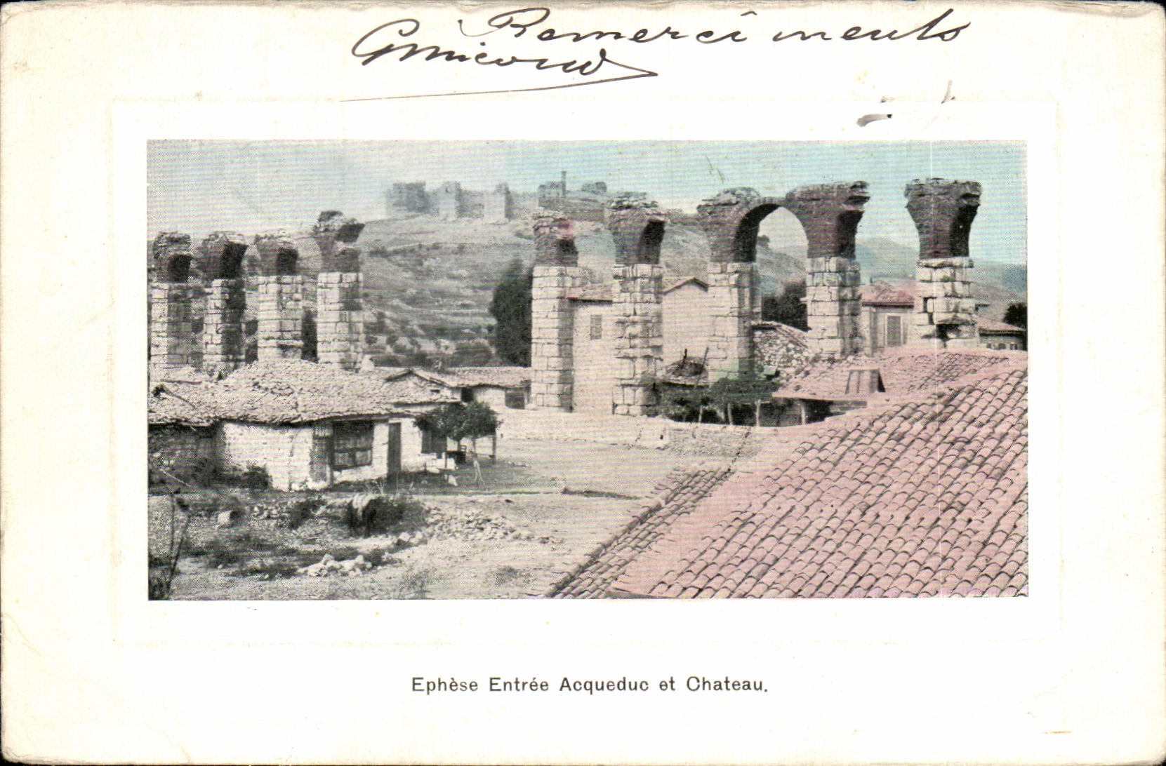 CPA Ephese Entree Axqueduc et Chateau Turquie Turkey 