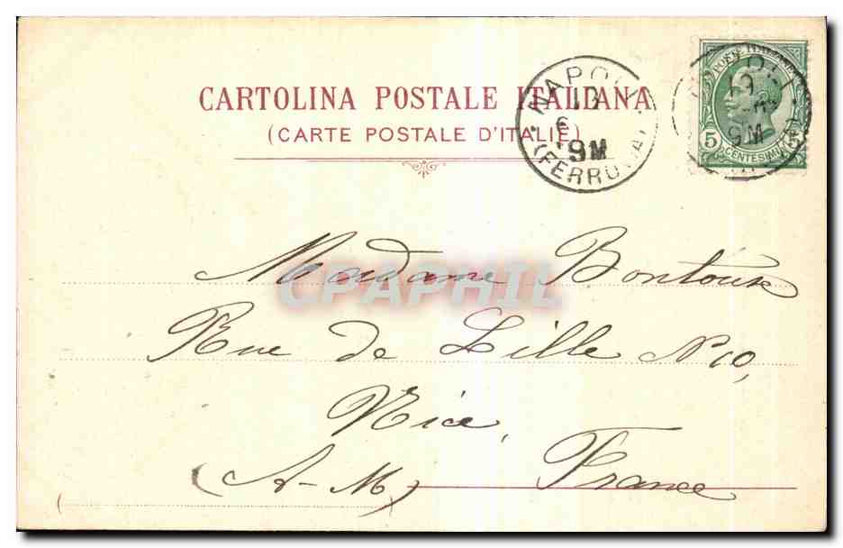 CPA Napoli Lion  — Rückseite