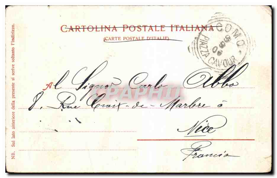 CPA Lago Di Como Tremezzo Vedula di Bellaglo — Rückseite
