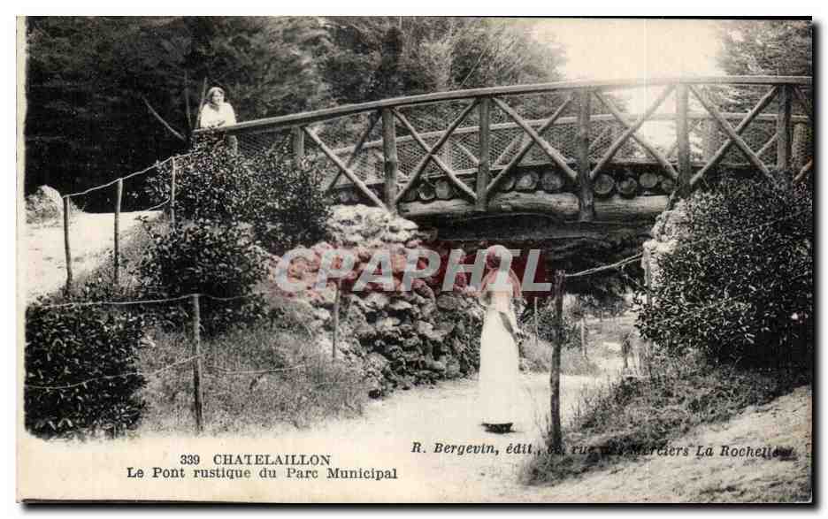 CPA Chatelaillon Le Pont rustique du parc Municipal