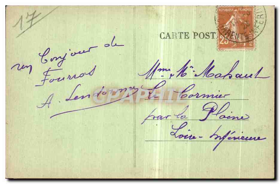 CPA Fouras La Falaise du Bois Vert et les Pontons a maree basse — Back