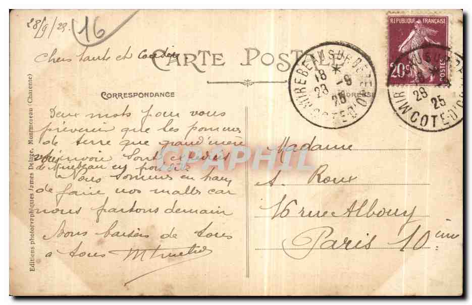 CPA Aubeterre sur Dronne (Charente) d apres une peinture du — Rückseite