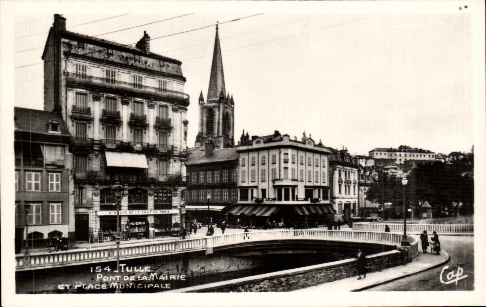 CPA Tulle Pont De La Mairie Et Place Municipale