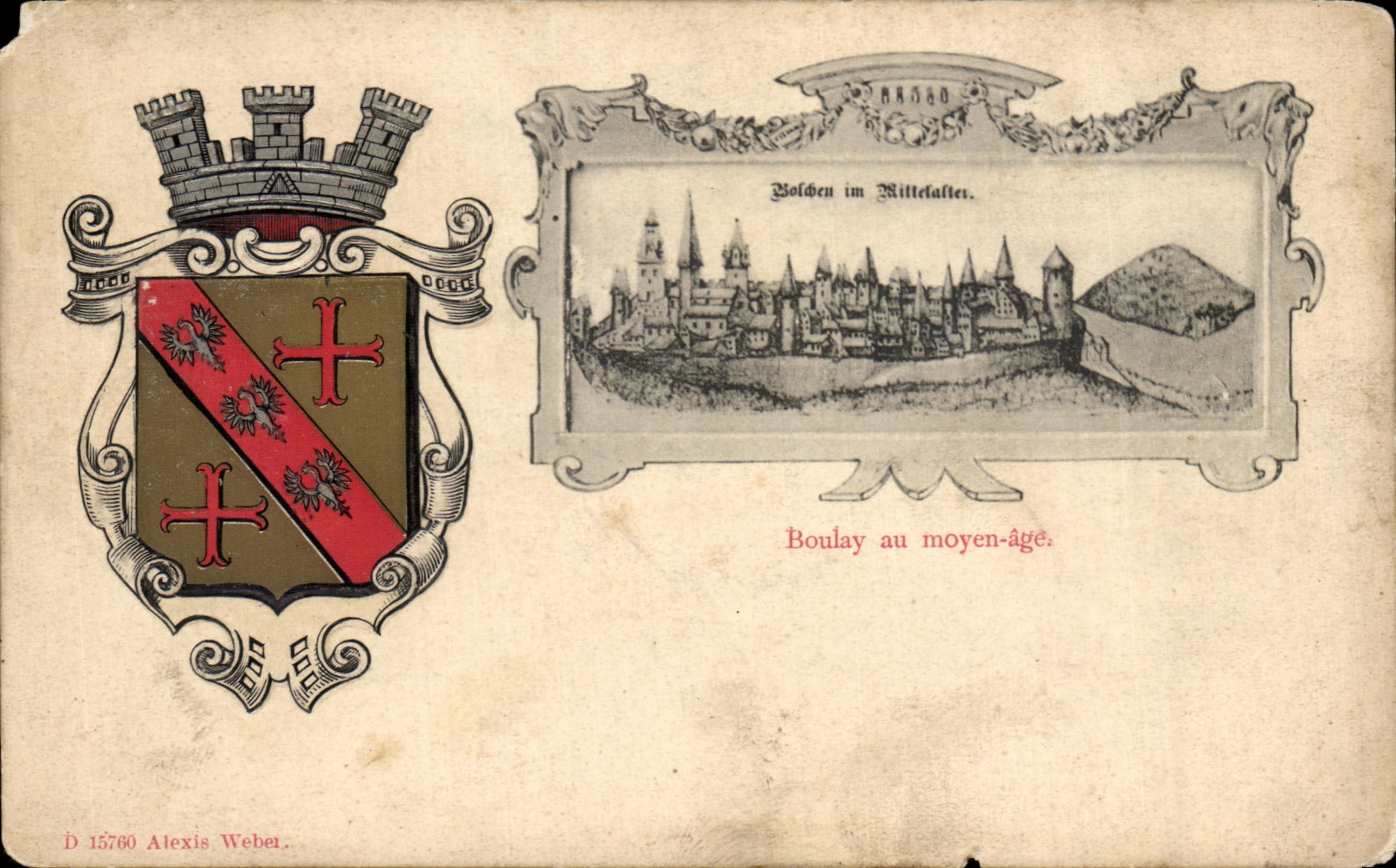 CPA Boulay au moyen age Armes Armoireries