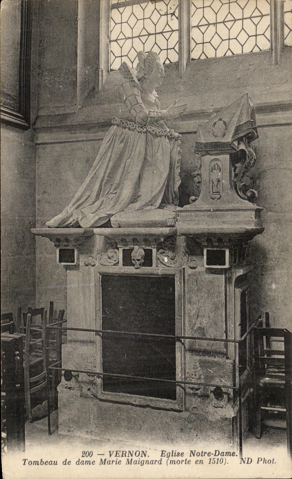 CPA Vernon Eglise Notre Dame Tombeau de dame Marie Maignard 