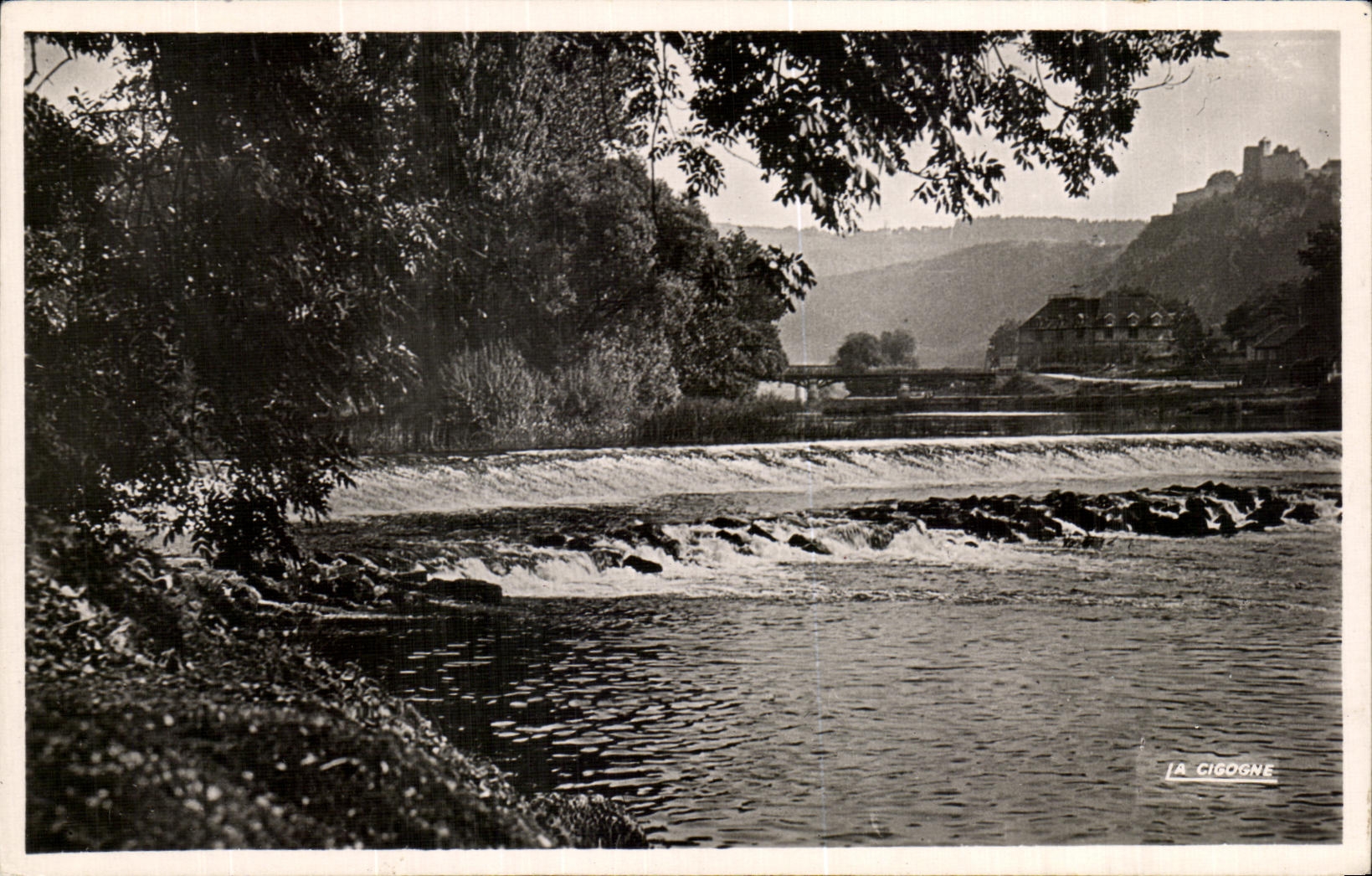 Le barrage et l'île des Moineaux — Besançon-les-Bains — Édition « La Cigogne »